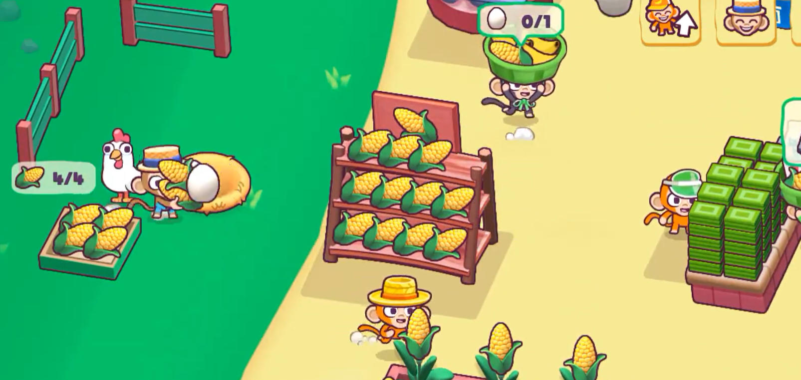 Monkey Mart game upgrade and staff management
