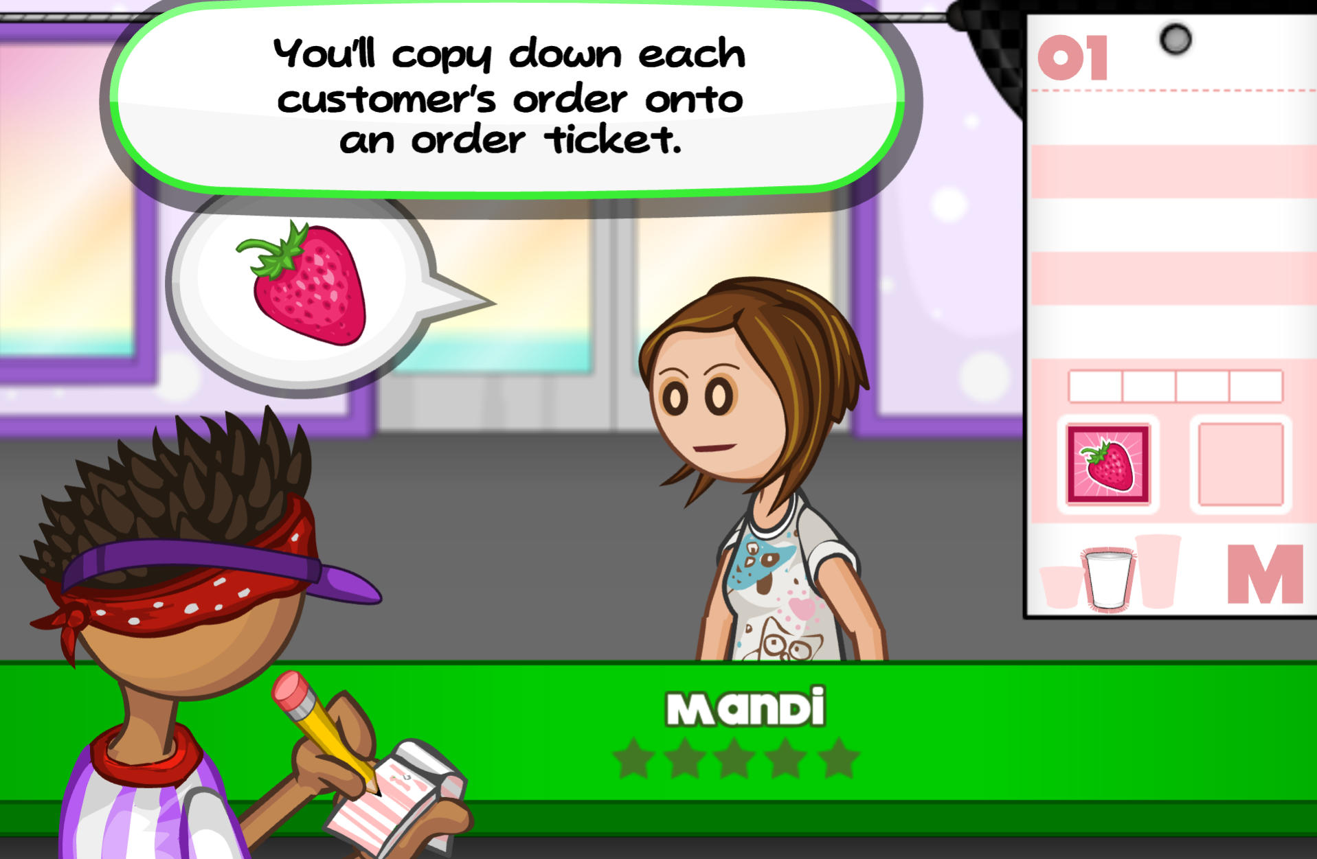 Papa's Freezeria Customer Guide