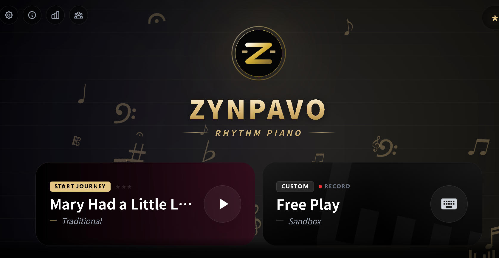 Zynpavo: Rhythm Piano - Multiple Songs